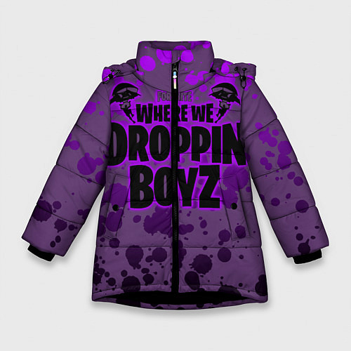 Зимняя куртка для девочки Droppin Boys / 3D-Черный – фото 1