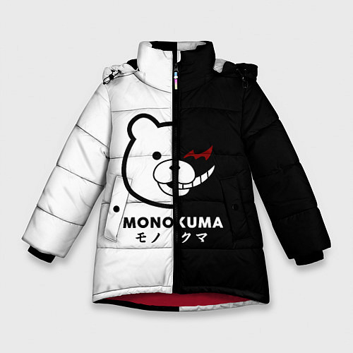 Зимняя куртка для девочки Monokuma / 3D-Красный – фото 1