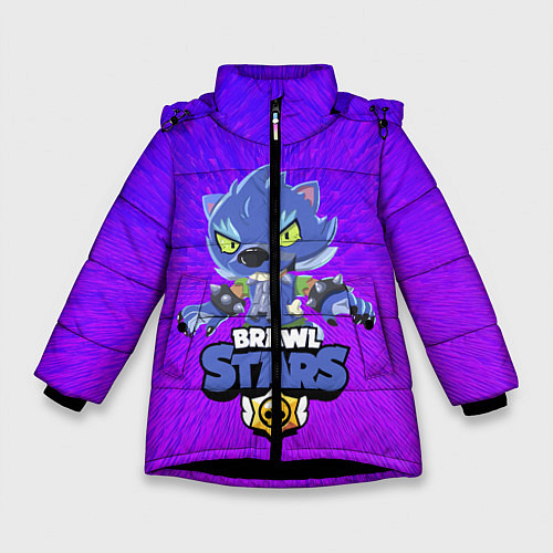 Зимняя куртка для девочки BRAWL STARS LEON ОБОРОТЕНЬ / 3D-Черный – фото 1