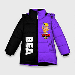 Куртка зимняя для девочки BRAWL STARS BEA, цвет: 3D-черный