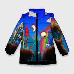 Куртка зимняя для девочки TERRARIA GAME, цвет: 3D-черный