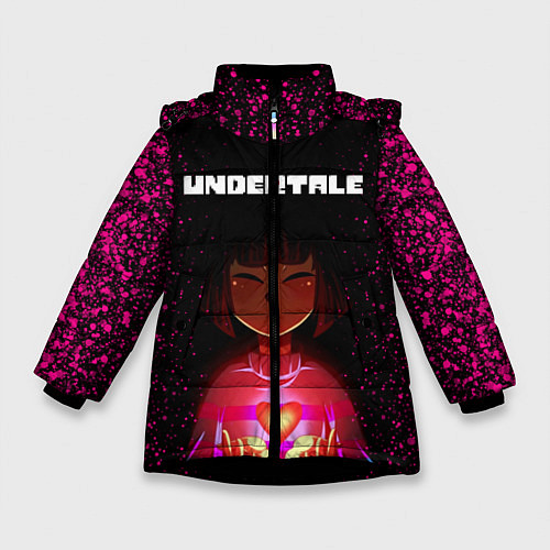 Зимняя куртка для девочки UNDERTALE FRISK / 3D-Черный – фото 1
