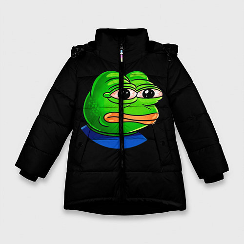 Зимняя куртка для девочки Frog / 3D-Черный – фото 1