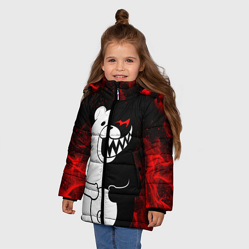 Зимняя куртка для девочки MONOKUMA / 3D-Красный – фото 3