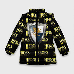 Куртка зимняя для девочки Heroes of Might and Magic, цвет: 3D-черный