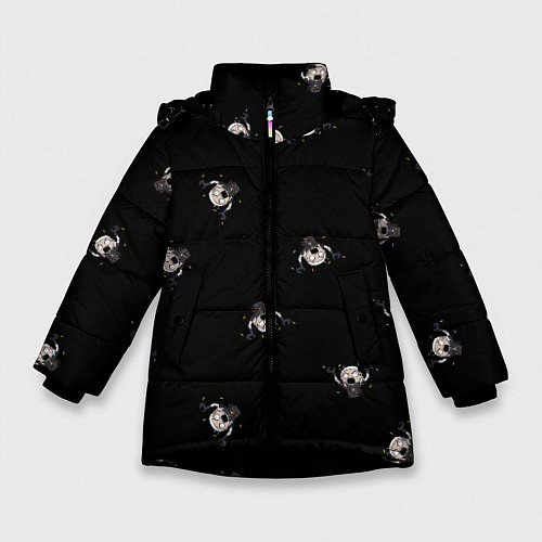 Зимняя куртка для девочки Ведьмак / 3D-Черный – фото 1