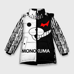 Куртка зимняя для девочки MONOKUMA, цвет: 3D-черный