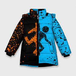 Куртка зимняя для девочки Portal, цвет: 3D-черный