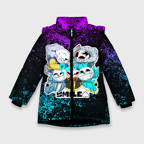 Зимняя куртка для девочки UNDERTALE / 3D-Черный – фото 1