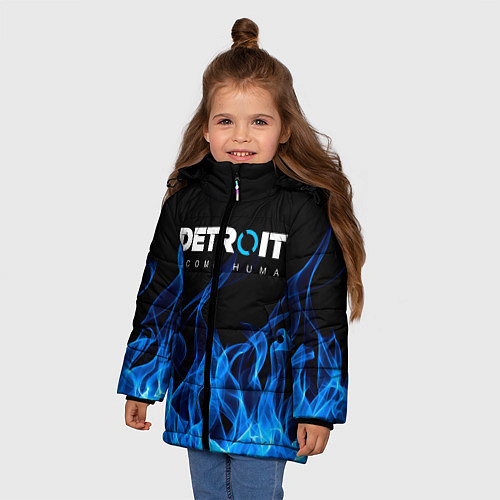 Зимняя куртка для девочки DETROIT: BECOME HUMAN / 3D-Светло-серый – фото 3