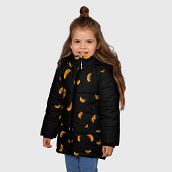 Куртка зимняя для девочки Банана, цвет: 3D-черный — фото 2