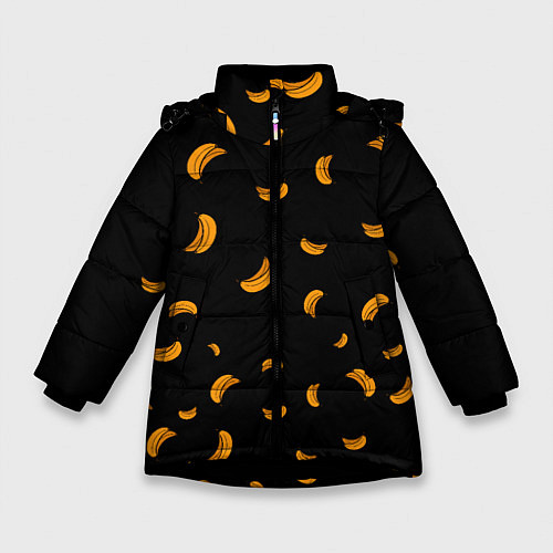 Зимняя куртка для девочки Банана / 3D-Черный – фото 1