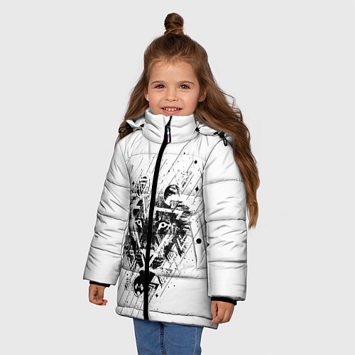 Зимняя куртка для девочки Лев / 3D-Красный – фото 3