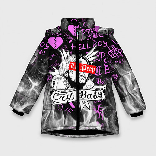 Зимняя куртка для девочки LIL PEEP / 3D-Черный – фото 1