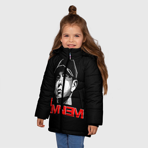 Зимняя куртка для девочки Eminem / 3D-Красный – фото 3