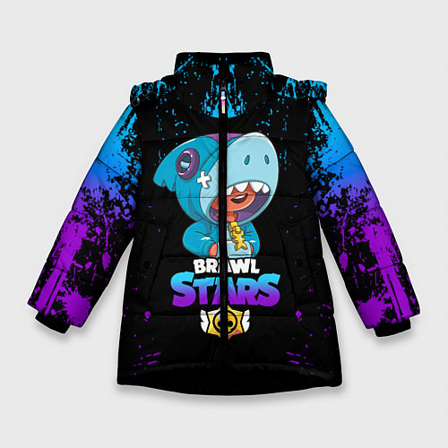 Зимняя куртка для девочки BRAWL STARS LEON SHARK, / 3D-Черный – фото 1
