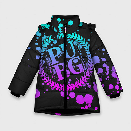 Зимняя куртка для девочки PUBG / 3D-Черный – фото 1