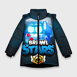 Куртка зимняя для девочки BRAWL STARS 8 BIT, цвет: 3D-черный