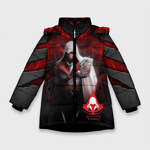 Зимняя куртка для девочки Assasin's creed / 3D-Черный – фото 1