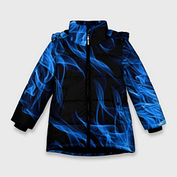 Куртка зимняя для девочки BLUE FIRE FLAME, цвет: 3D-черный