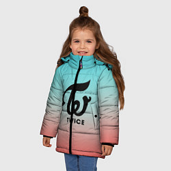 Куртка зимняя для девочки TWICE, цвет: 3D-черный — фото 2