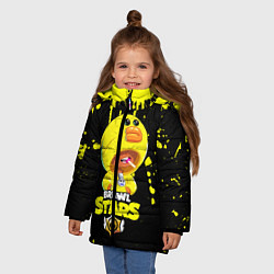 Куртка зимняя для девочки Brawl Stars Sally Leon, цвет: 3D-светло-серый — фото 2