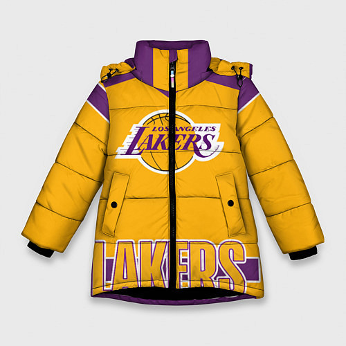 Зимняя куртка для девочки Los Angeles Lakers / 3D-Черный – фото 1