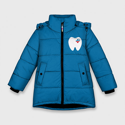 Зимняя куртка для девочки Стоматолог / 3D-Черный – фото 1