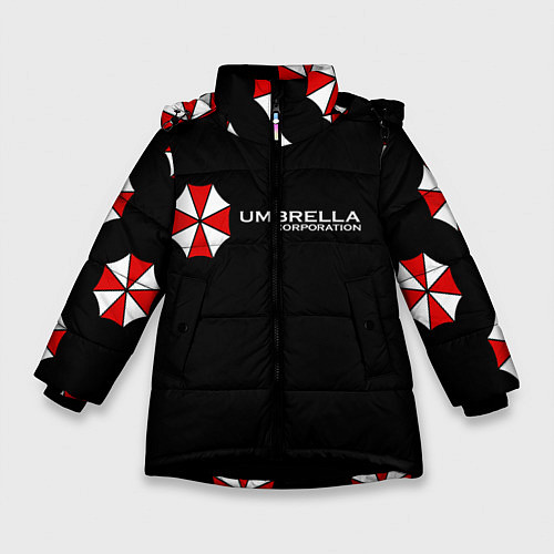 Зимняя куртка для девочки Umbrella Corporation / 3D-Черный – фото 1