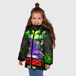 Куртка зимняя для девочки BRAWL STARS, цвет: 3D-красный — фото 2