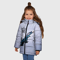 Куртка зимняя для девочки ВВС России, цвет: 3D-светло-серый — фото 2