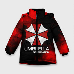 Куртка зимняя для девочки UMBRELLA CORP, цвет: 3D-черный