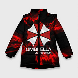 Куртка зимняя для девочки UMBRELLA CORP, цвет: 3D-черный