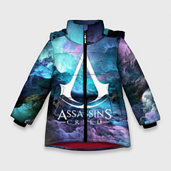 Куртка зимняя для девочки ASSASSINS CREED, цвет: 3D-красный