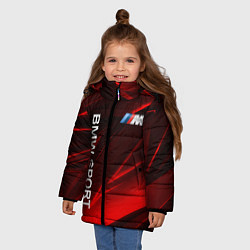 Куртка зимняя для девочки BMW БМВ Z, цвет: 3D-красный — фото 2