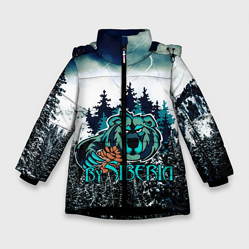 Зимняя куртка для девочки Сибирь / 3D-Черный – фото 1