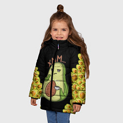 Куртка зимняя для девочки Авокадо, цвет: 3D-красный — фото 2