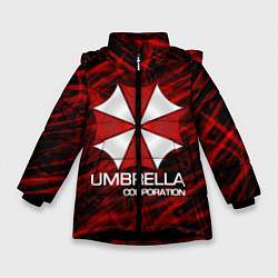 Куртка зимняя для девочки UMBRELLA CORP, цвет: 3D-черный