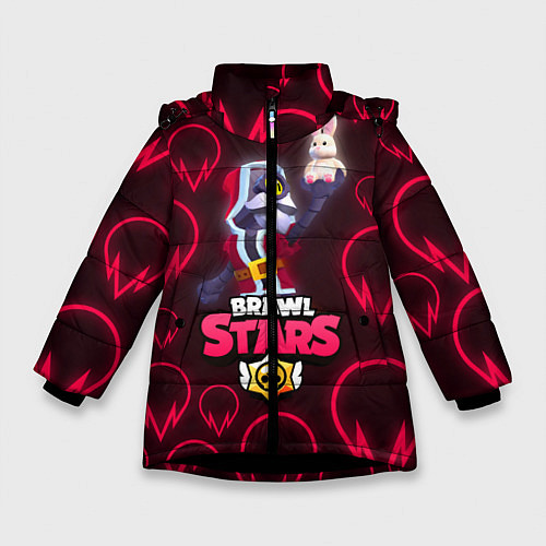 Зимняя куртка для девочки Brawl Stars Red Wizard Barley / 3D-Черный – фото 1