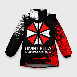 Куртка зимняя для девочки UMBRELLA CORPORATION, цвет: 3D-светло-серый