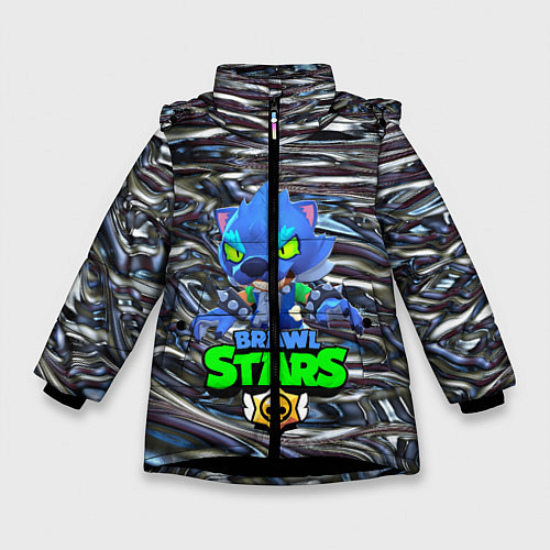 Зимняя куртка для девочки Brawl stars / 3D-Черный – фото 1