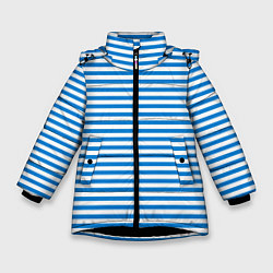 Куртка зимняя для девочки Тельняшка ВДВ, цвет: 3D-черный