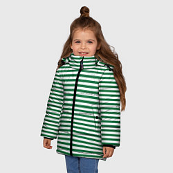 Куртка зимняя для девочки Тельняшка пограничных войск, цвет: 3D-черный — фото 2