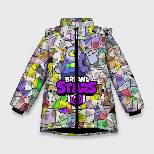 Зимняя куртка для девочки BRAWL STARS:RICOCHET / 3D-Черный – фото 1