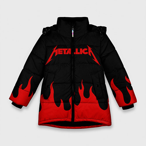 Зимняя куртка для девочки METALLICA / 3D-Черный – фото 1
