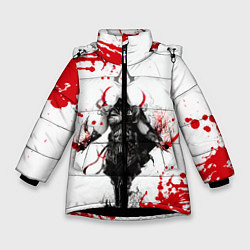 Куртка зимняя для девочки Assassins Creed, цвет: 3D-черный