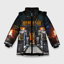 Куртка зимняя для девочки HEROES 3, цвет: 3D-черный