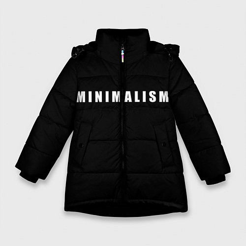Зимняя куртка для девочки Minimalism / 3D-Черный – фото 1