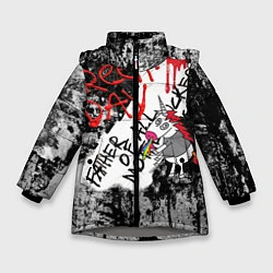 Куртка зимняя для девочки Green Day - Father of All MF, цвет: 3D-светло-серый