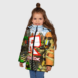 Куртка зимняя для девочки ROBLOX, цвет: 3D-черный — фото 2